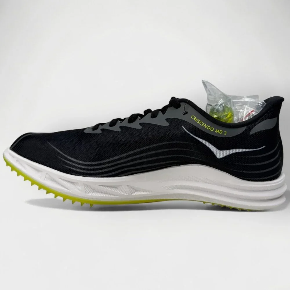 HOKA Crescendo MD 2 Track Spikes Black/White Men 12  [1155116] - Picture 3 of 15